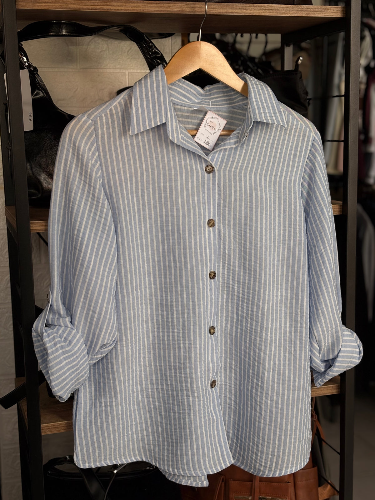 Camisa Rayas celeste