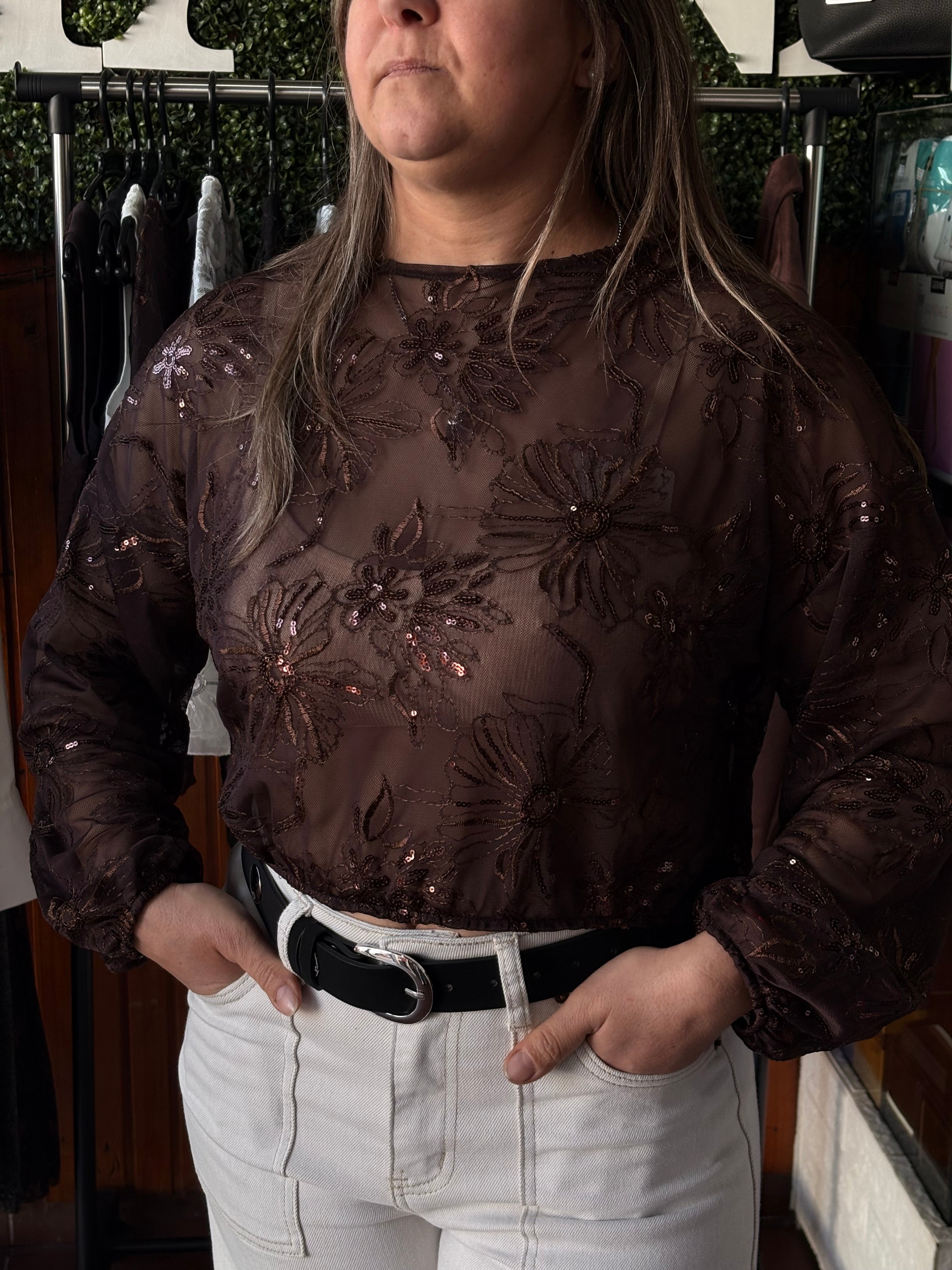 Blusa lentejuelas