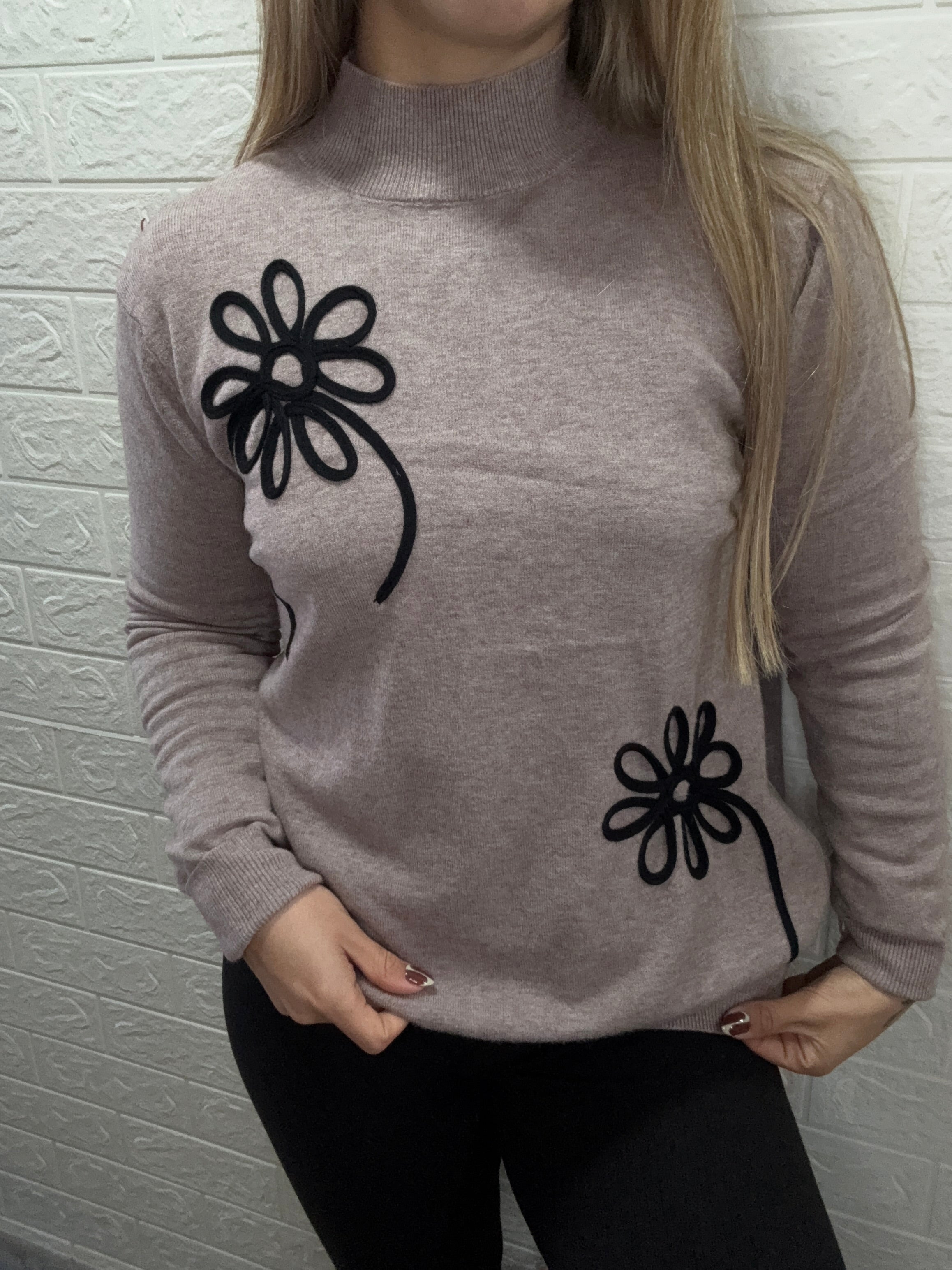 Sweater FLOR media polera
