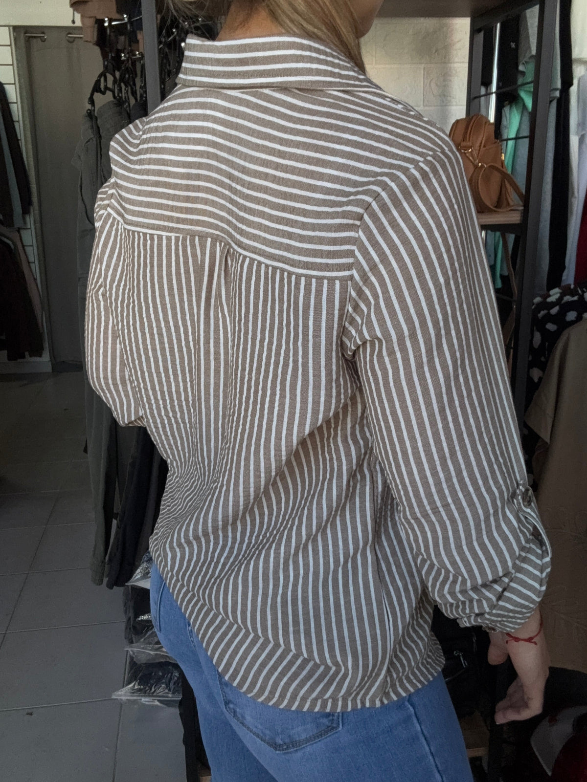 Camisa Rayas Marrón