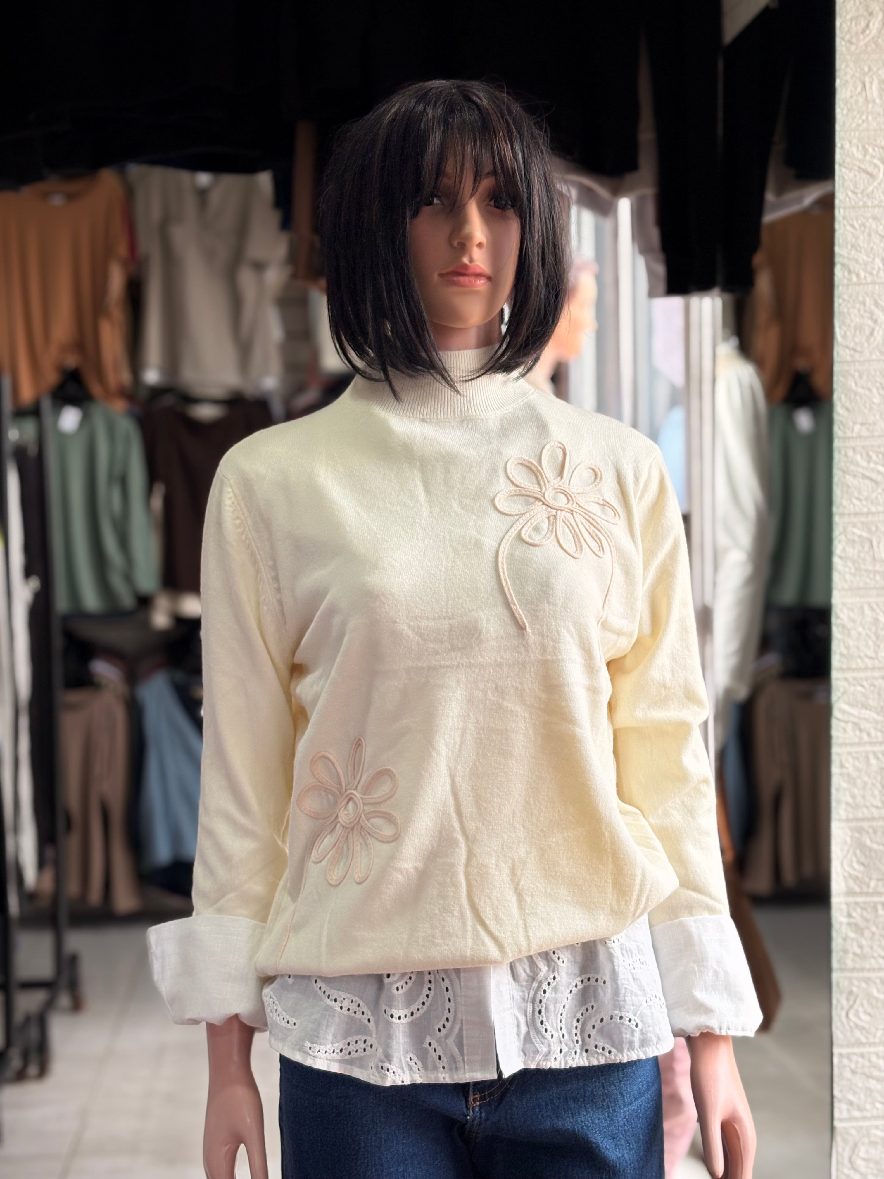 Sweater FLOR media polera