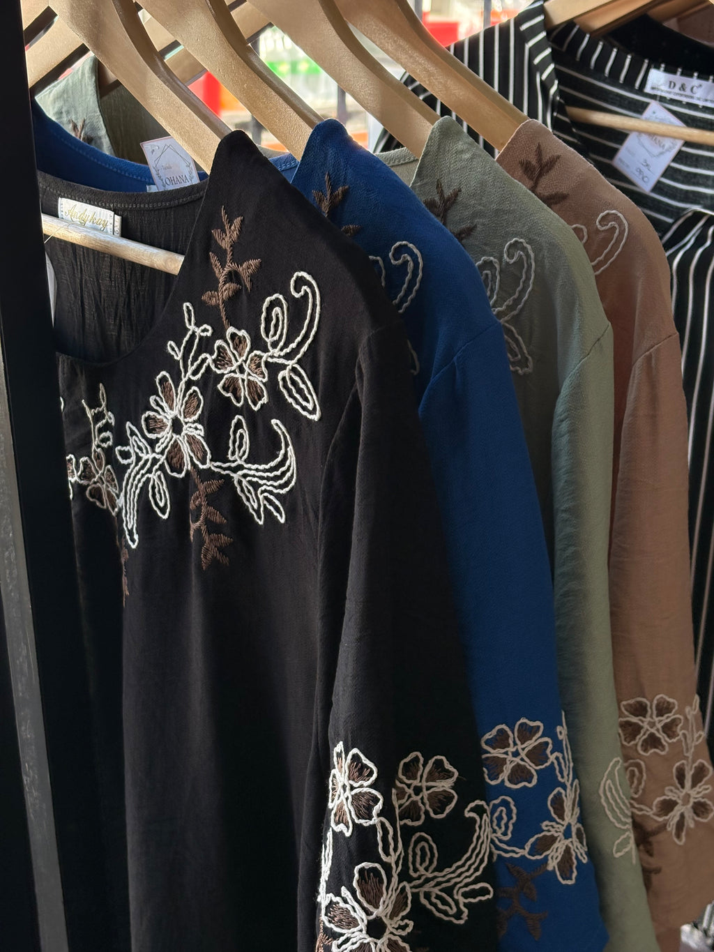 Blusa en Lino Bordada