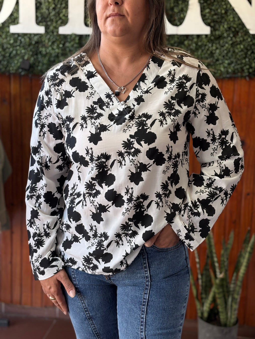 Blusa manga larga
