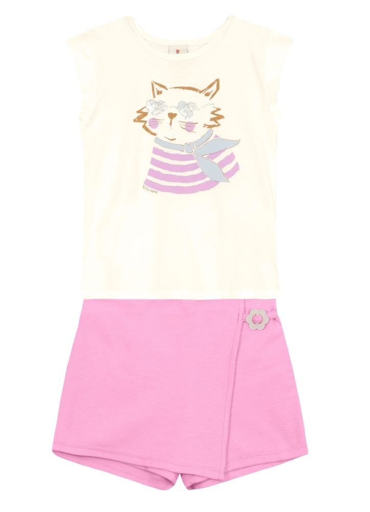 Conjunto short/pollera y remera